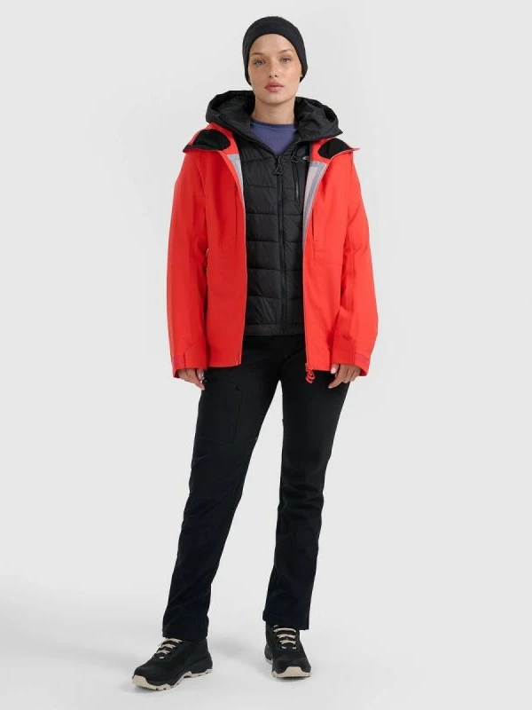 Jakne trekking për femra 4f, gri