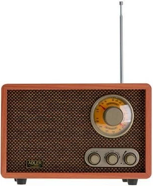 radio Adler AD1171 AM/FM, Bluetooth, rregullim bas/treble, stil retro, kafe