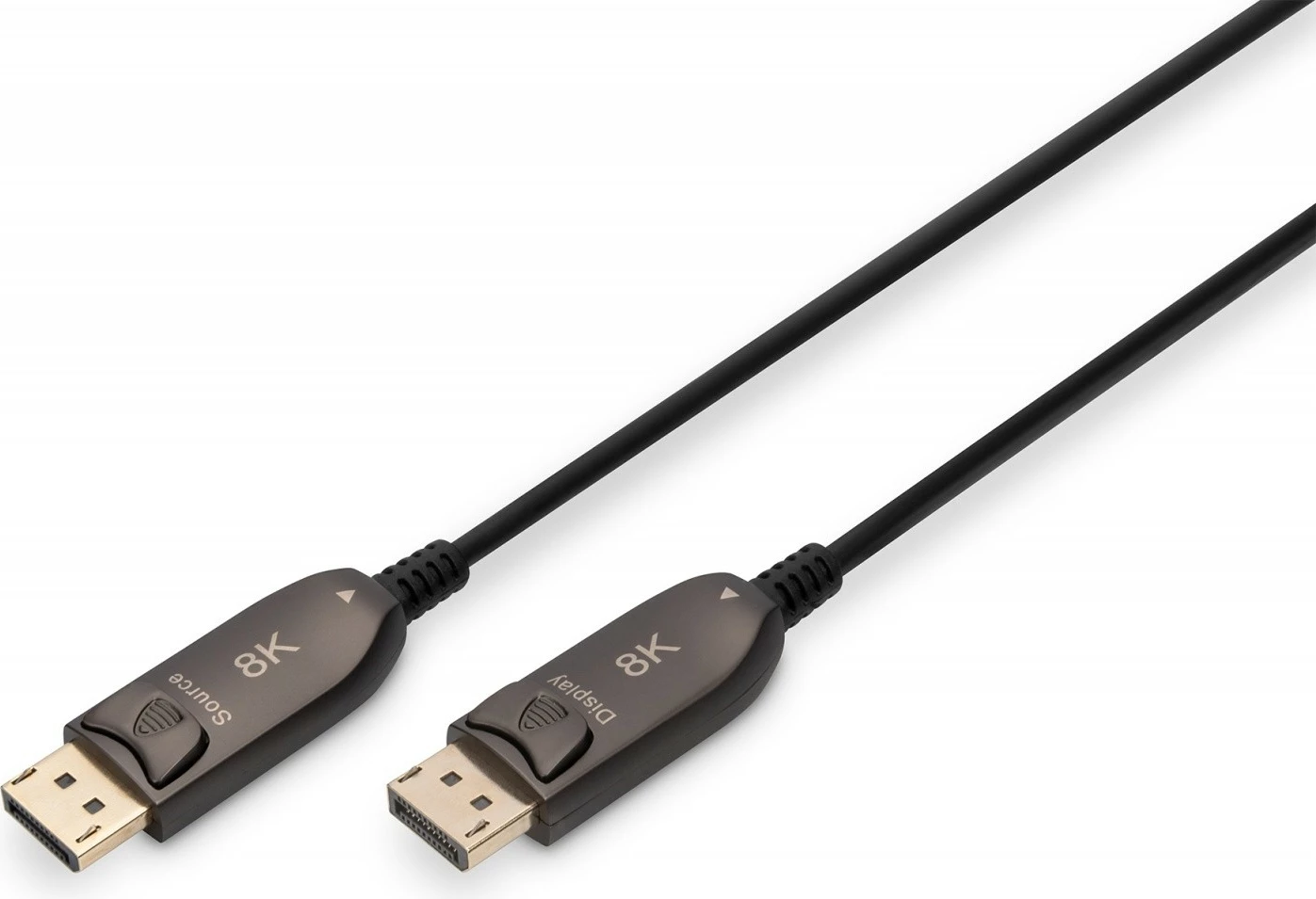 Kabllo DisplayPort Digitus AK-340107-200-S, Hybrid AOC, 20m, 8K/60Hz, e zezë