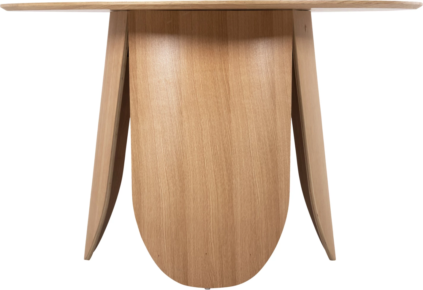 Tavolinë e rrumbullakët për ngrënie, DENTY, FH9612.01, MDF me furnir lisi, ngjyrë lisi, Φ120x75H cm