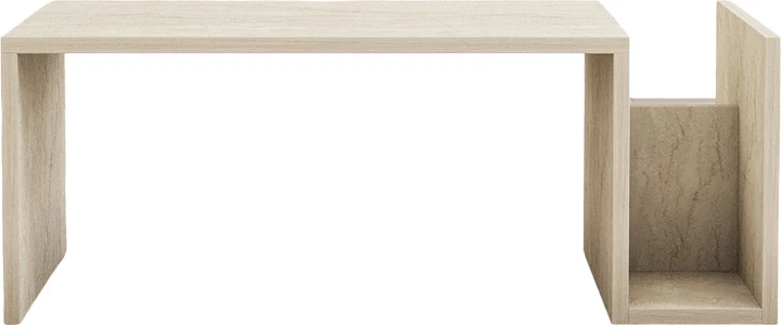 Tavolinë kafeje Poko, ngjyrë travertin, 86.8x50x32.4cm