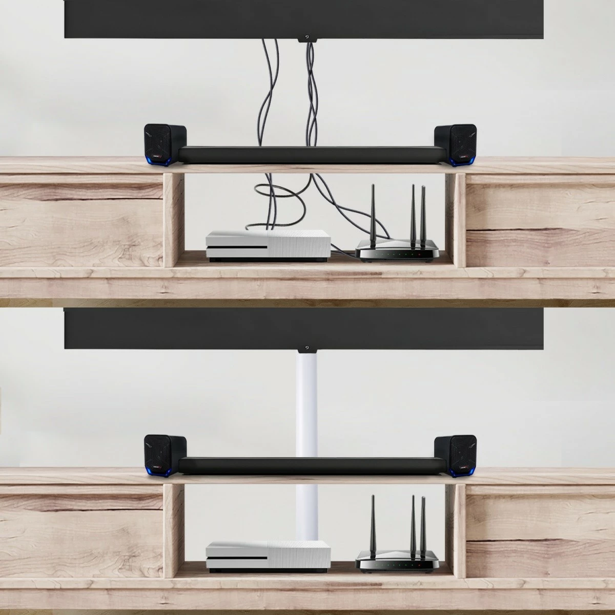 Listelë alumini për mbulimin e kabllove Maclean MC-814 W, 75cm, e bardhë