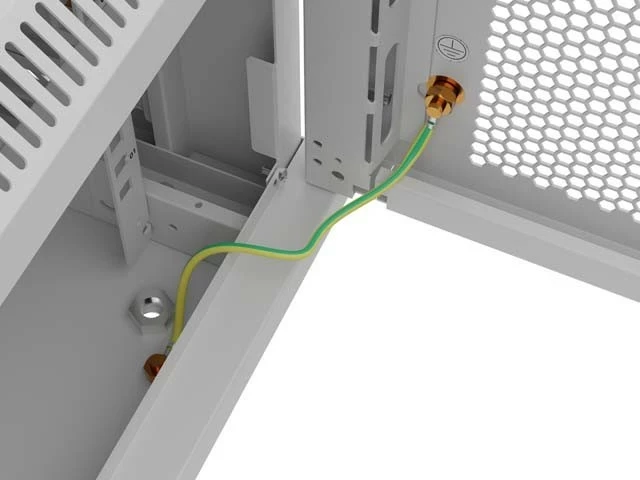 Kasë rack LANBERG 19" 4U 600x600, varëse, ngjyrë hiri, derë me vrima