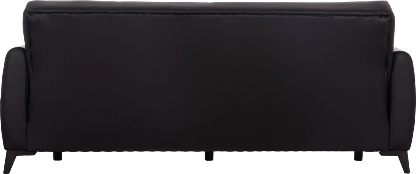 Divan-krevat treshe me hapësirë për depo, ngjyrë e zezë, NIKKO FH3292.11, 207x80x82cm