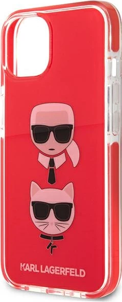 Mbështjellës Karl Lagerfeld KLHCP13STPE2TR për iPhone 13 mini, Hardcase, Kuq