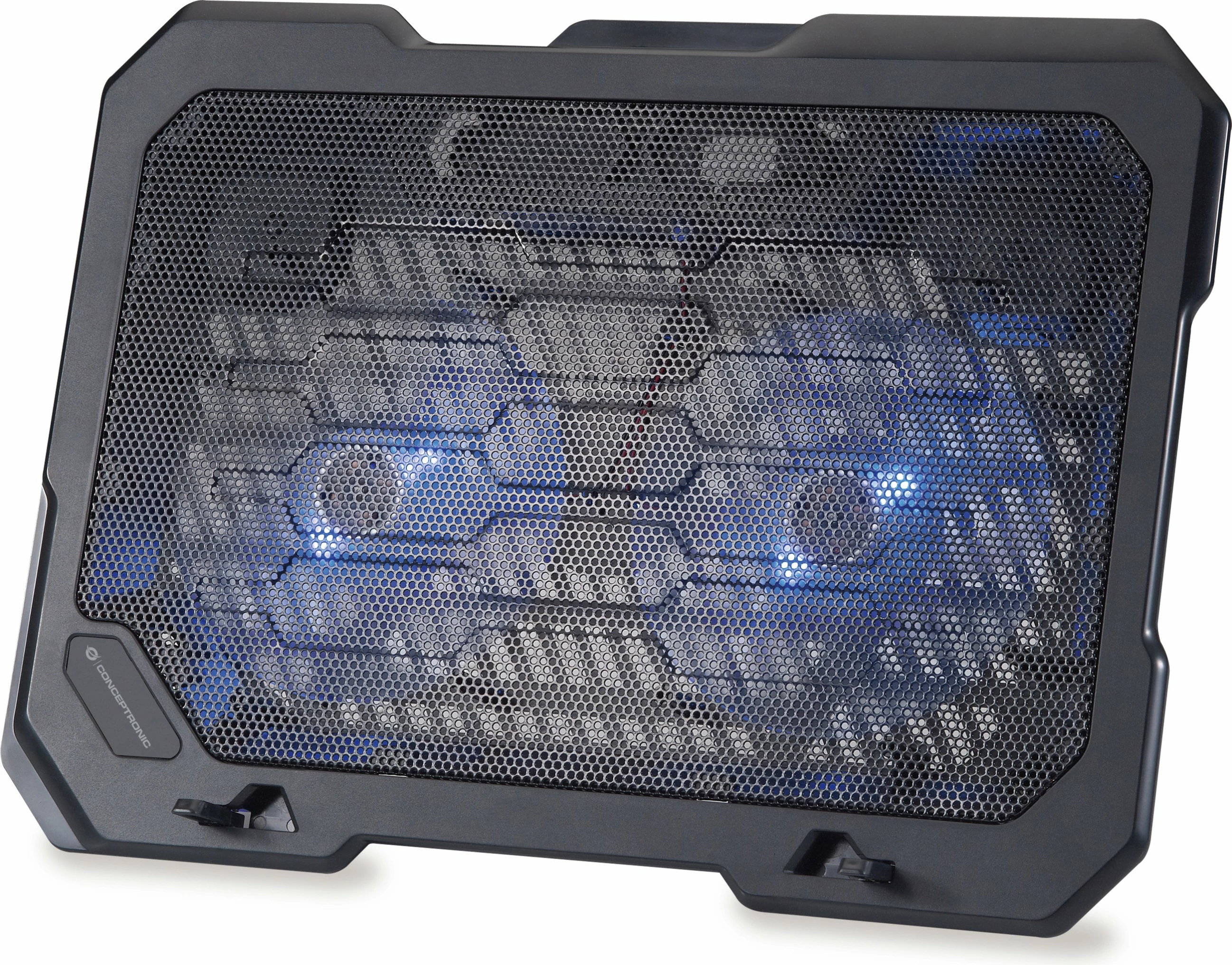 Mbajtëse ftohëse Conceptronic 2-Fan, USB-A 2.0, për laptop 15.6 inç, e zezë