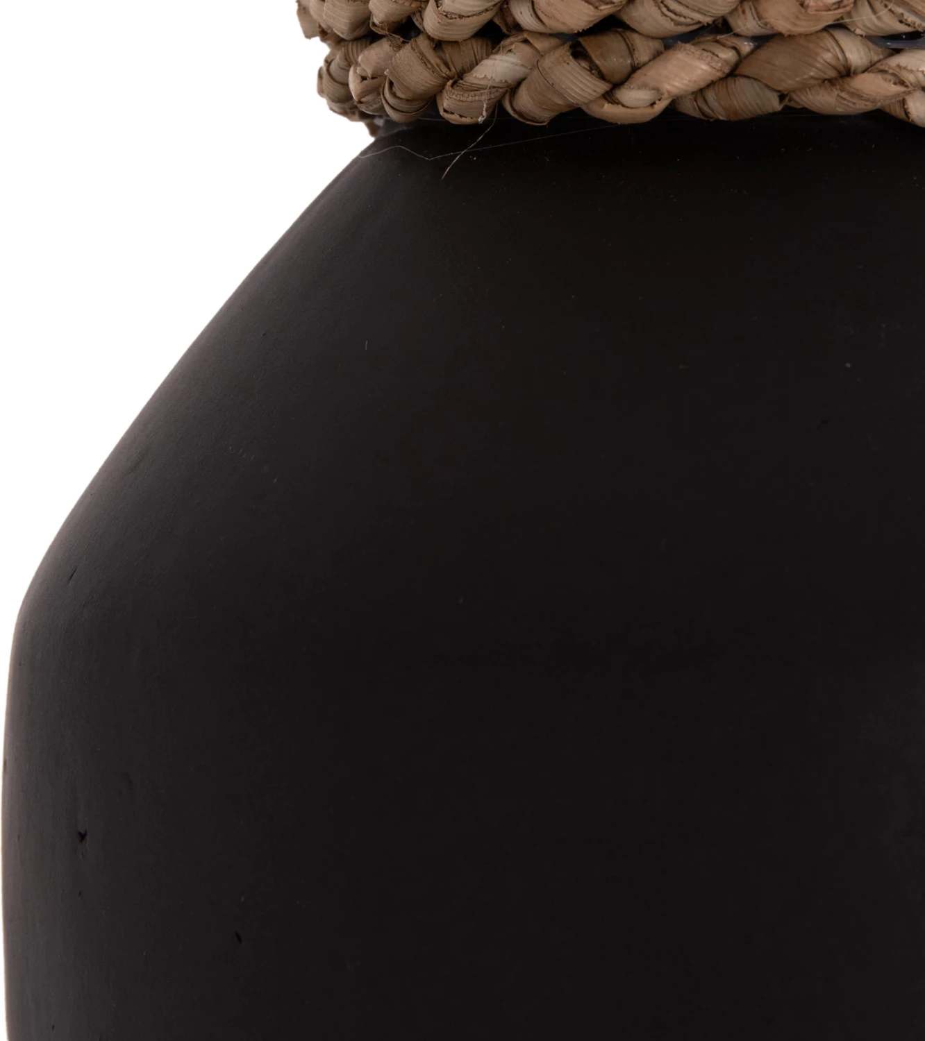 Vazo dekorative tavoline CAMMER, terrakotë e zezë, FH4687.01XS, 16x15cm