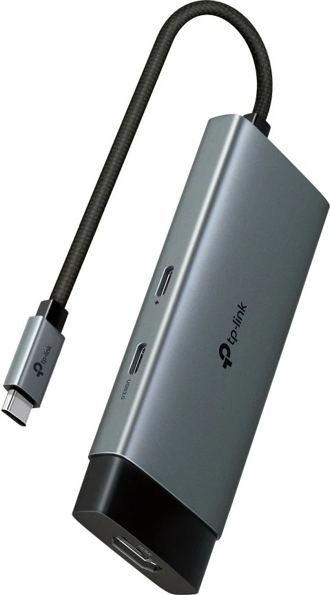 Hub USB-C TP-Link UH5020C, 5 porte, 4K@60Hz, 100W, Gri
