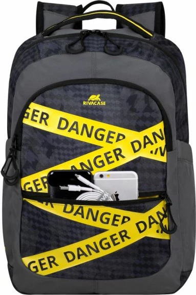 çantë shpine për laptop RivaCase 5431, 20L, 15.6", material rezistent ndaj ujit, gri