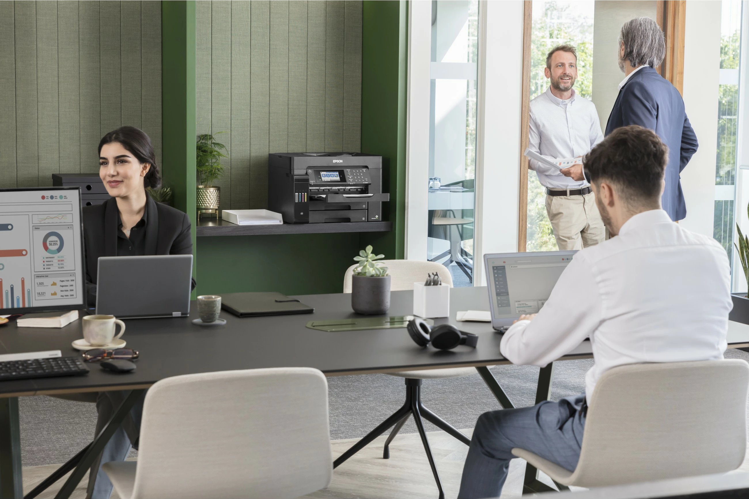 Printer multifunksional Epson EcoTank ET-16650, A3, tank boje, ekran me prekje, i zi