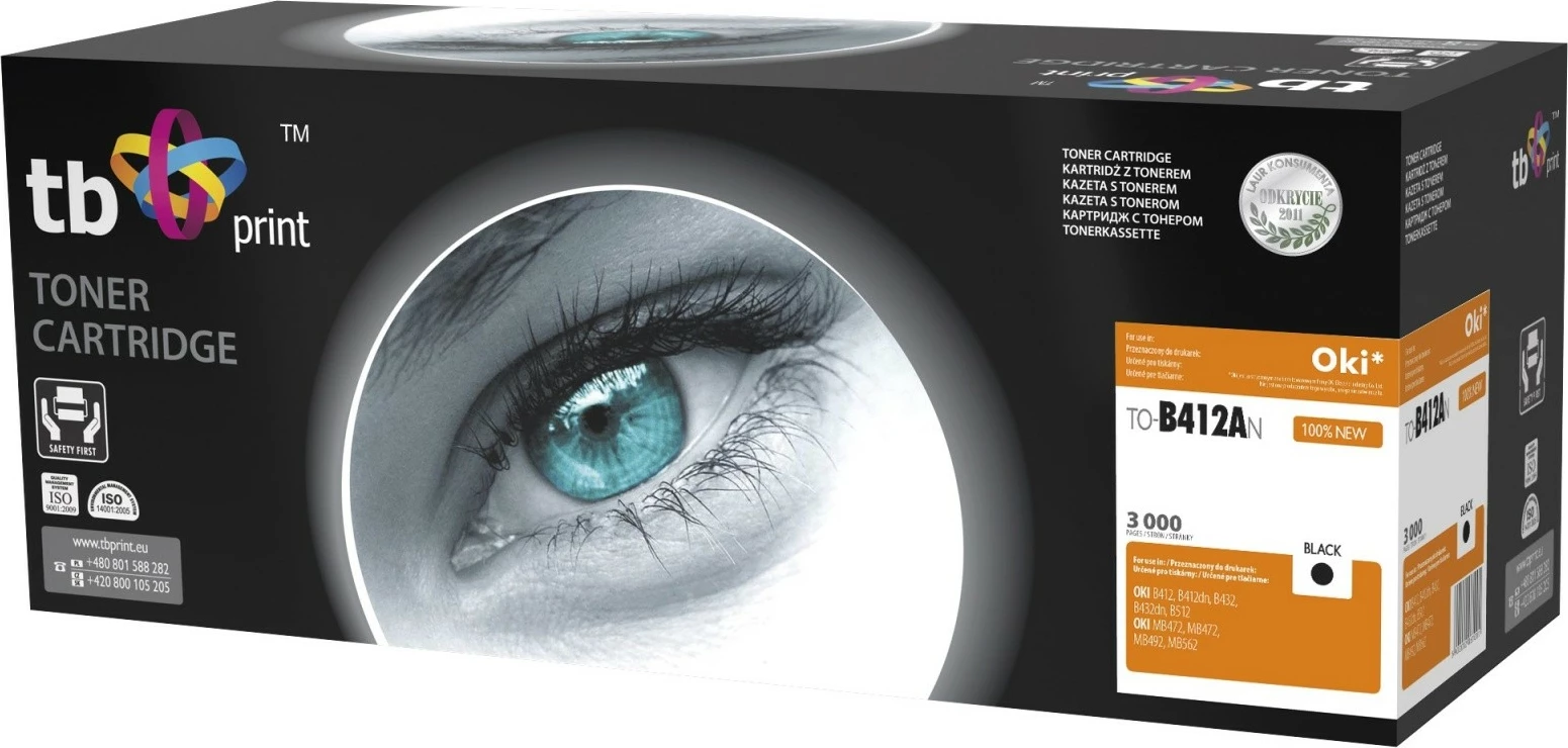 Toner TB Print TO-B412AN për OKI B412/B432/B512/MB472/MB492/MB562, i zi