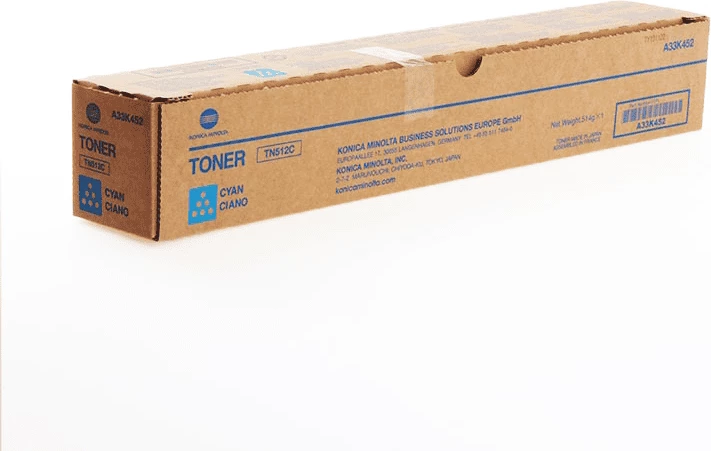 Toner Konica Minolta TN512C A33K452 rendiment 35000 faqe cyan
