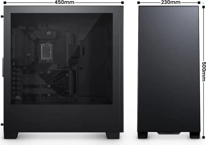 Kasë PHANTEKS XT Silent PH-XT523PSC_BK01, E-ATX Big Tower, USB-C, e zezë