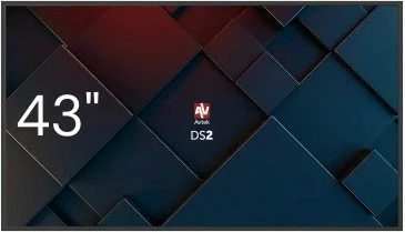 monitor informues Avtek DS2 43 1TV440 43\" 4K UHD WiFi Bluetooth 500 nits VA VESA 200x200, i zi, set me kabllo HDMI + telekomandë + mbajtës muri