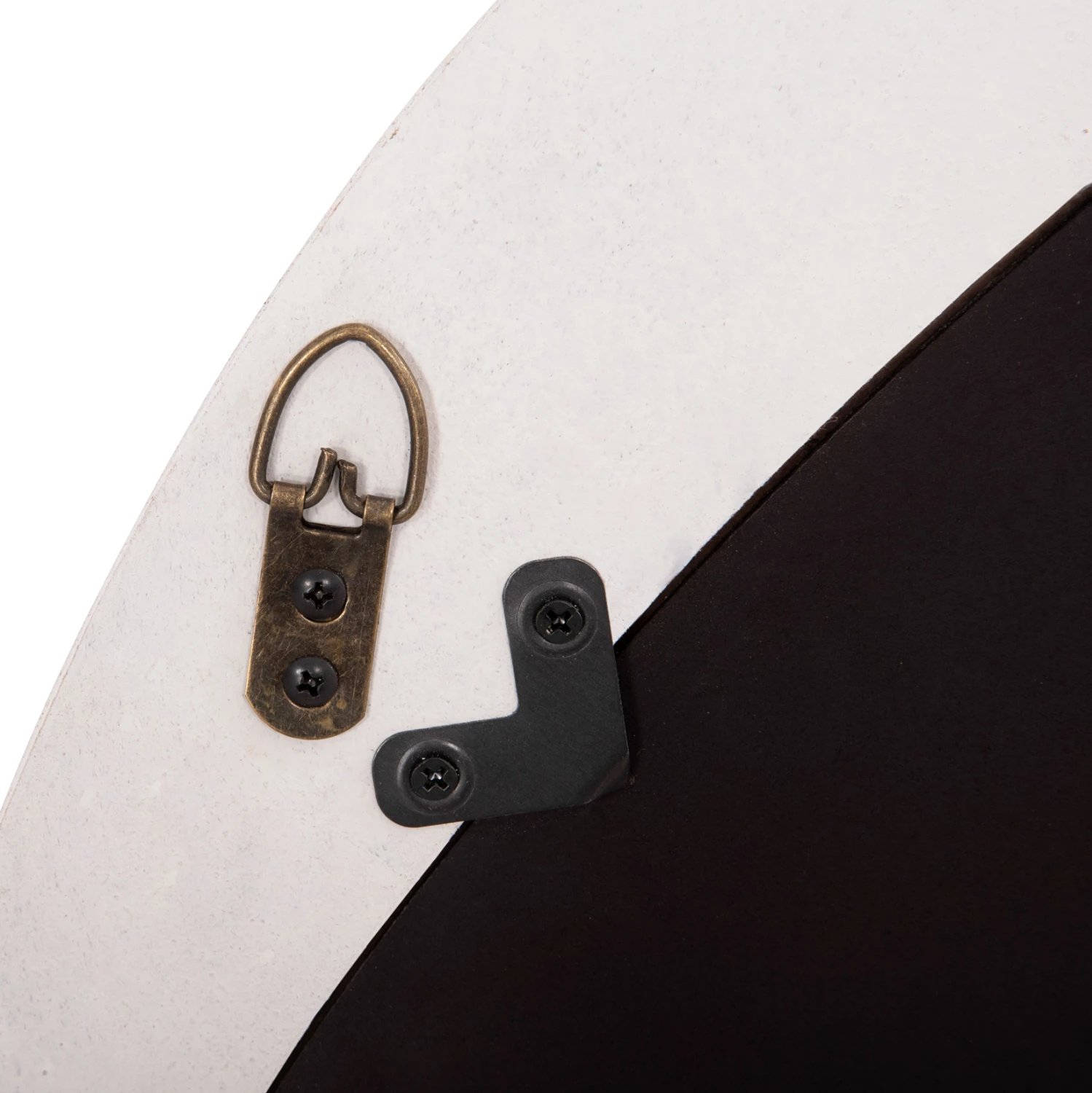 Pasqyrë muri ovale, seria SANTORINI, MDF, ngjyrë off-white, FH4514, 48x3.2x60 cm