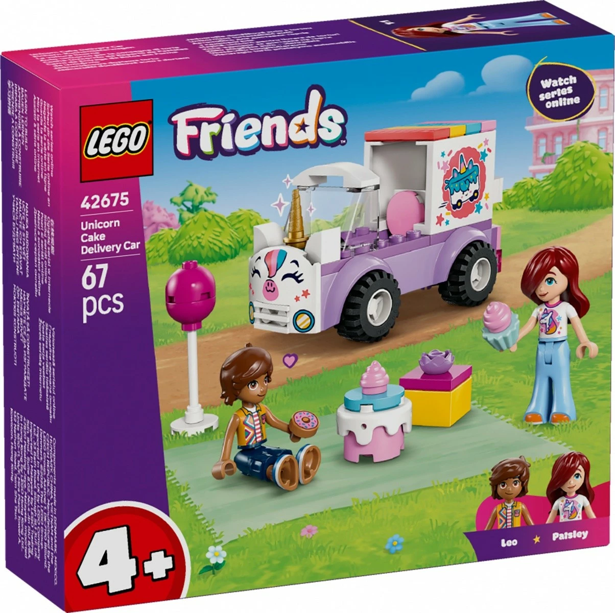 Set konstruktimi, LEGO Friends, 42675 Unicorn Cake Delivery, 67 copë, 4+, set i vogël