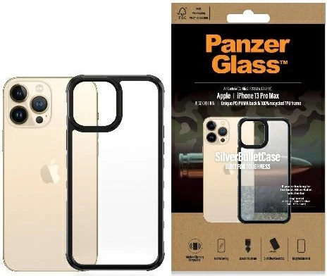 Mbështjellës PanzerGlass ClearCase për iPhone 13 Pro Max, antibakterial, Military Grade, transparent rozë