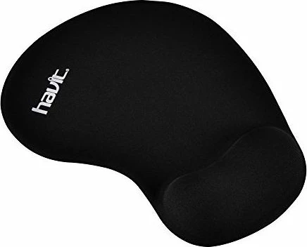 Mauspad HAVIT MP802 me mbështetëse dore, xhel, 190x170mm, i zi