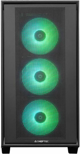 Kasë CHIEFTEC HUNTER 3 GS-03B-OP ATX/E-ATX USB-C RGB me xham të temperuar, e zezë
