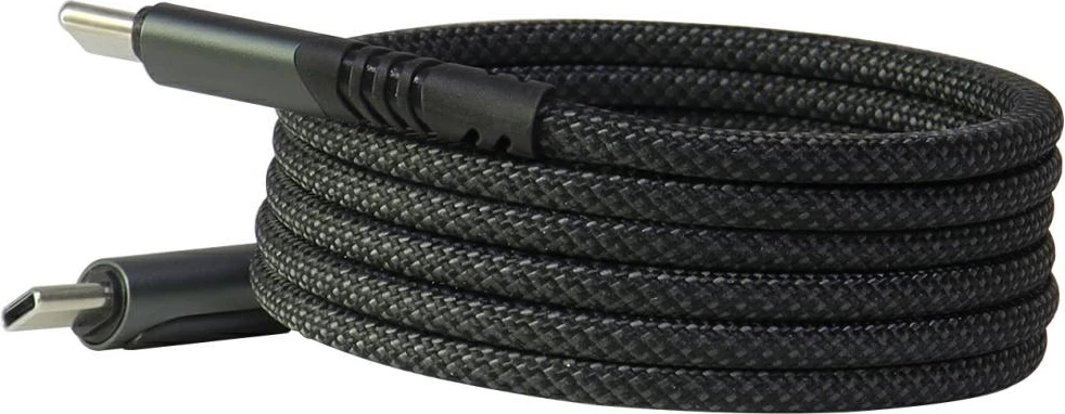 Kabllo USB-C/USB-C Audi 2.0, 1.2m, 60W, Ekran LCD, e zezë