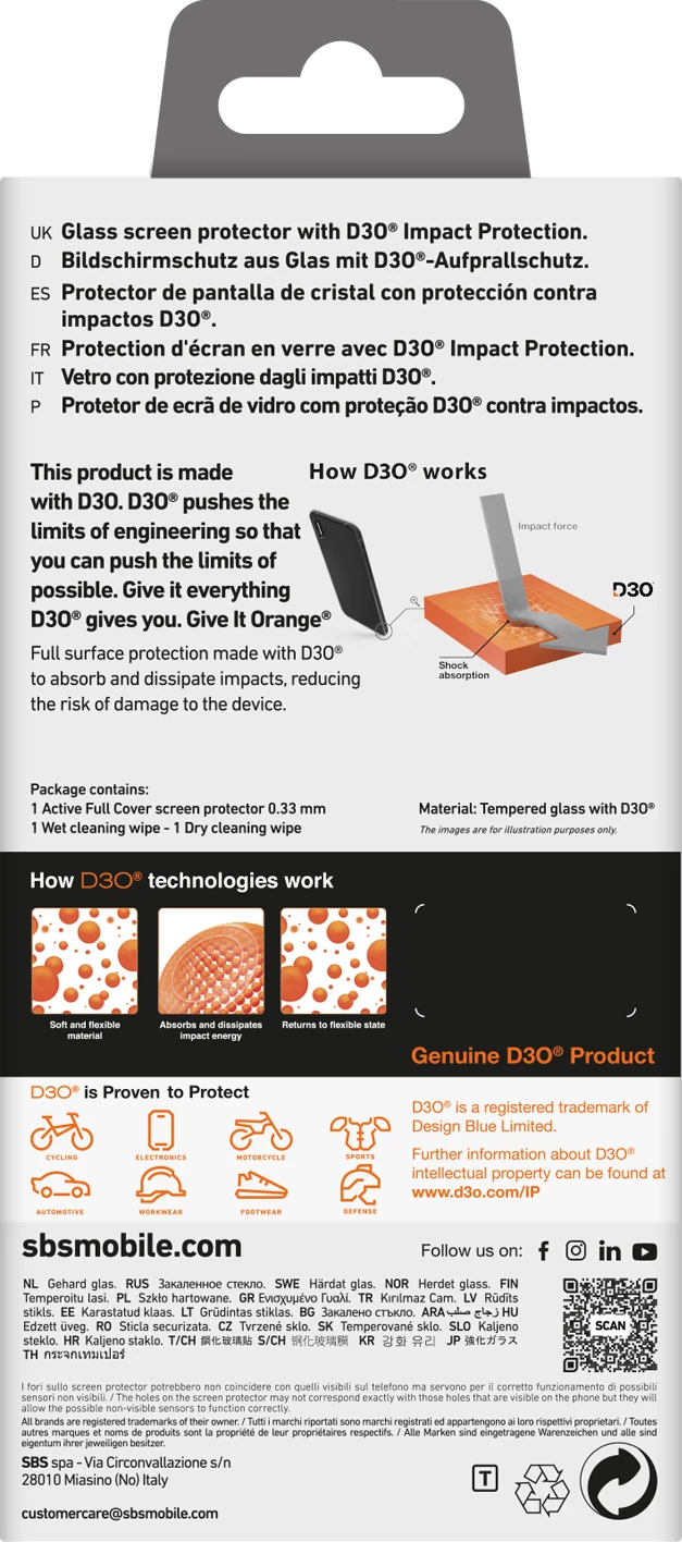 Mbështjellës SBS Extreme Mag D3O MagSafe për iPhone 16 Pro Max, Transparent