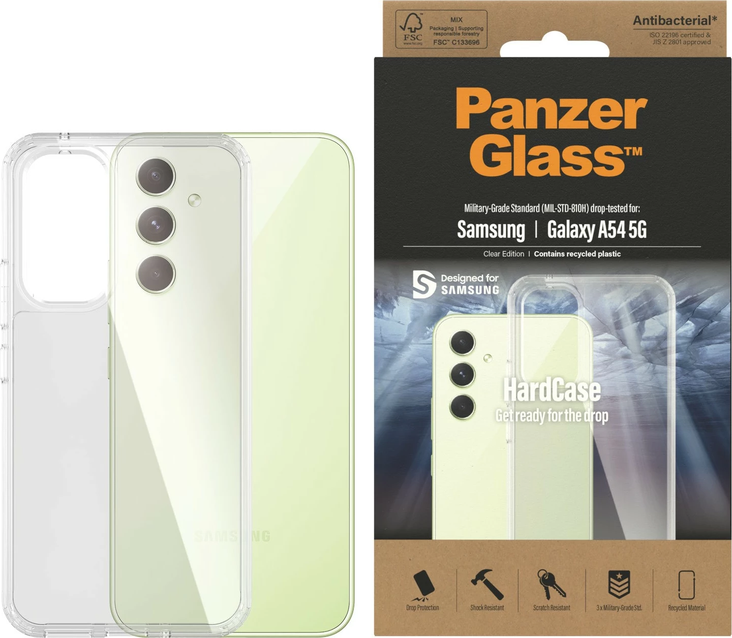 Mbështjellës PanzerGlass për Samsung Galaxy A54 5G, transparent