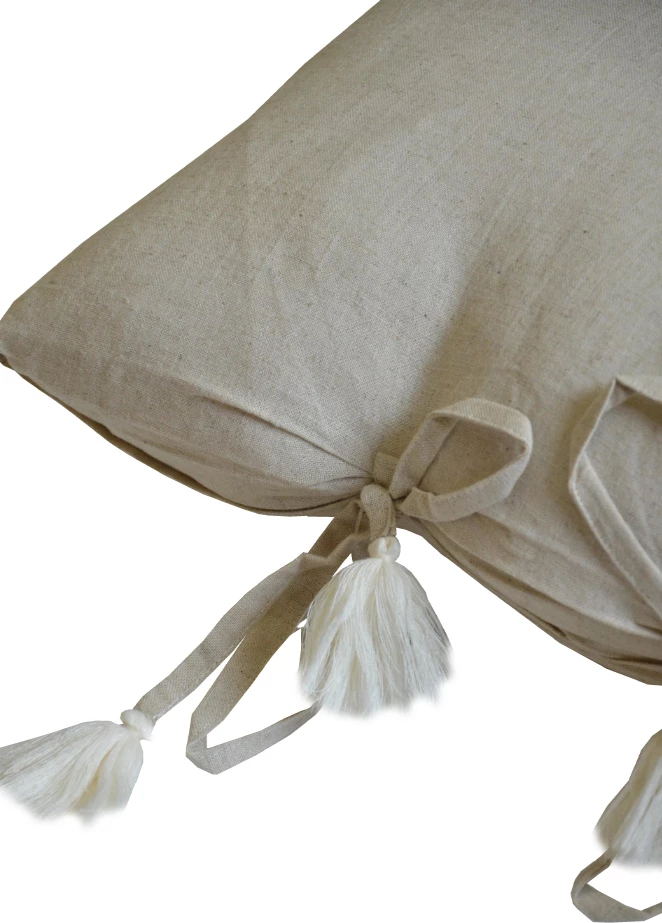 Jastëk dekorativ Ammos 1, pambuk, bezhë, 45x45cm