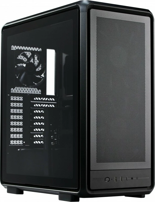 Kasë Cooler Master MasterFrame 500 Mesh MF500M-KHNN-S00, midi tower, ATX/E-ATX, 2x200mm + 1x120mm ventilatorë, USB 3.2 Type-C, e zezë