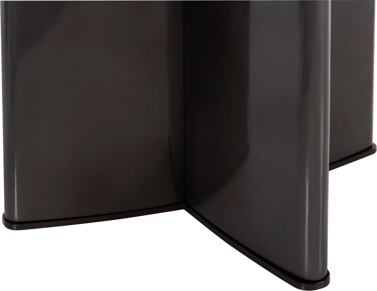 Tavolinë ngrënieje HEFF FH9766.01 sipërfaqe qeramike 12mm, ngjyrë mermeri të zi, kornizë MDF, këmbë metalike të zeza, 200x100x76H cm