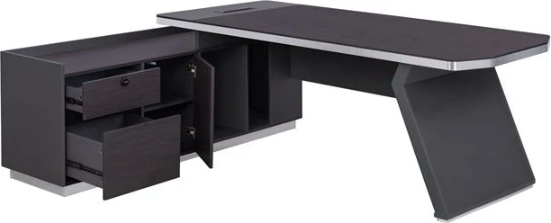 Tavolinë profesionale për zyre, këndore majtas, ngjyrë trëndafili, FH2084L, 220x180x76 cm