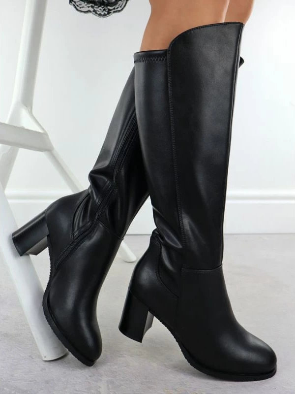 Çizme lëkure për femra Sergio Leone KZ25224-S, të zeza