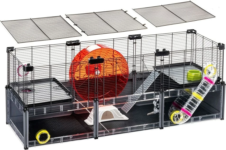 Kafaz për hamster FERPLAST Multipla Large, 107.5x37.5x42 cm, i zi