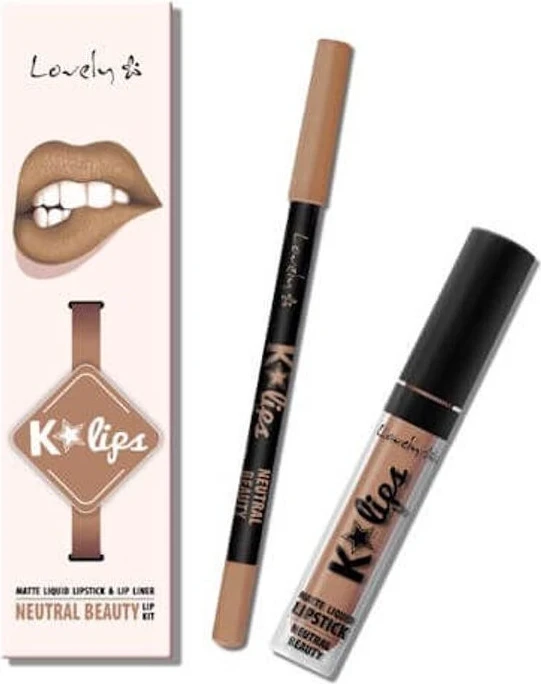 Set për buzë Lovely K*LIPS, Nr. 4 NEUTRAL BEAUTY