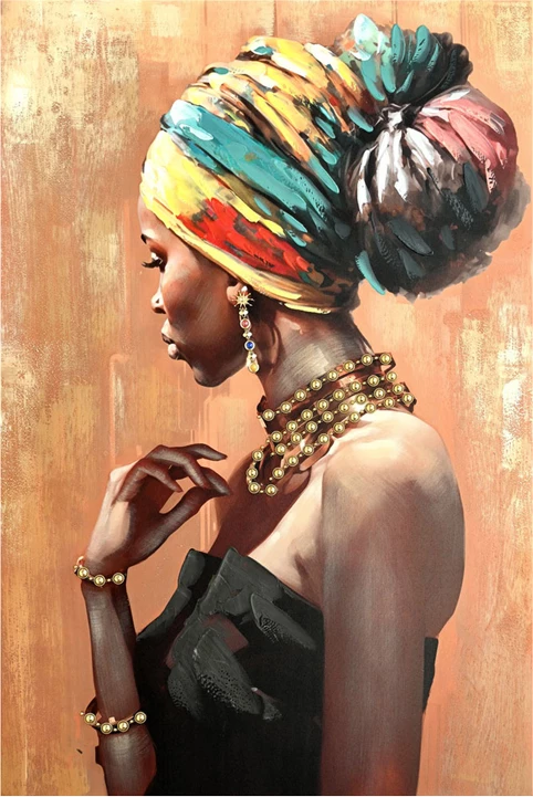 Pikturë kanavacë afrikane, 80x3x120cm