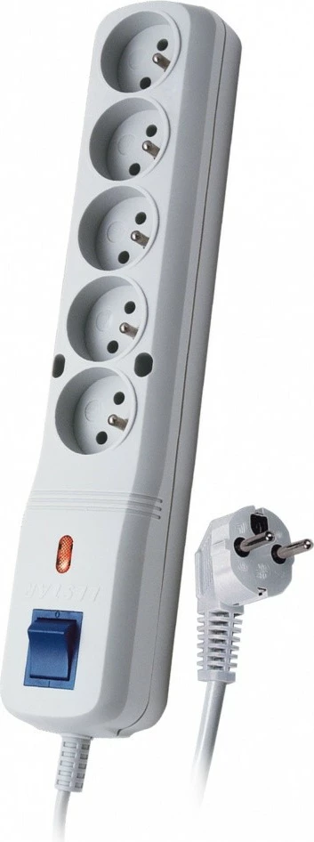 Mbrojtës nga rrufetë Lestar LF-530WA, 5 dalje, 3.0m, Gri