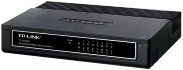 Switch, TP-Link, TL-SF1016D, 16 porta 10/100 Mbps Fast Ethernet, desktop, e zezë