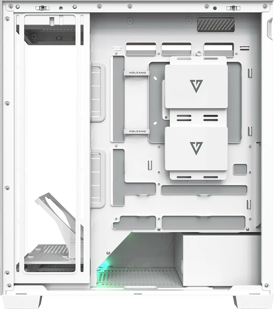 Kasë MODECOM VOLCANO STELLAR PLUS AT-STELLAR-PLUS-NF-0000-20 Midi Tower ATX ARGB Tempered Glass USB-C e bardhë