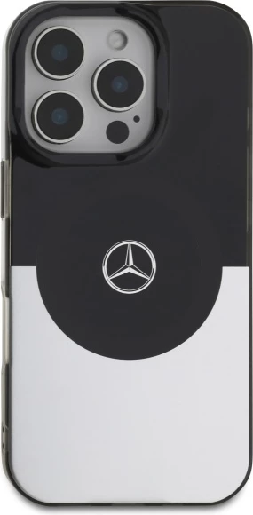 Mbështjellës Mercedes Double Layer BiColor MagSafe për iPhone 16 Pro, argjendtë