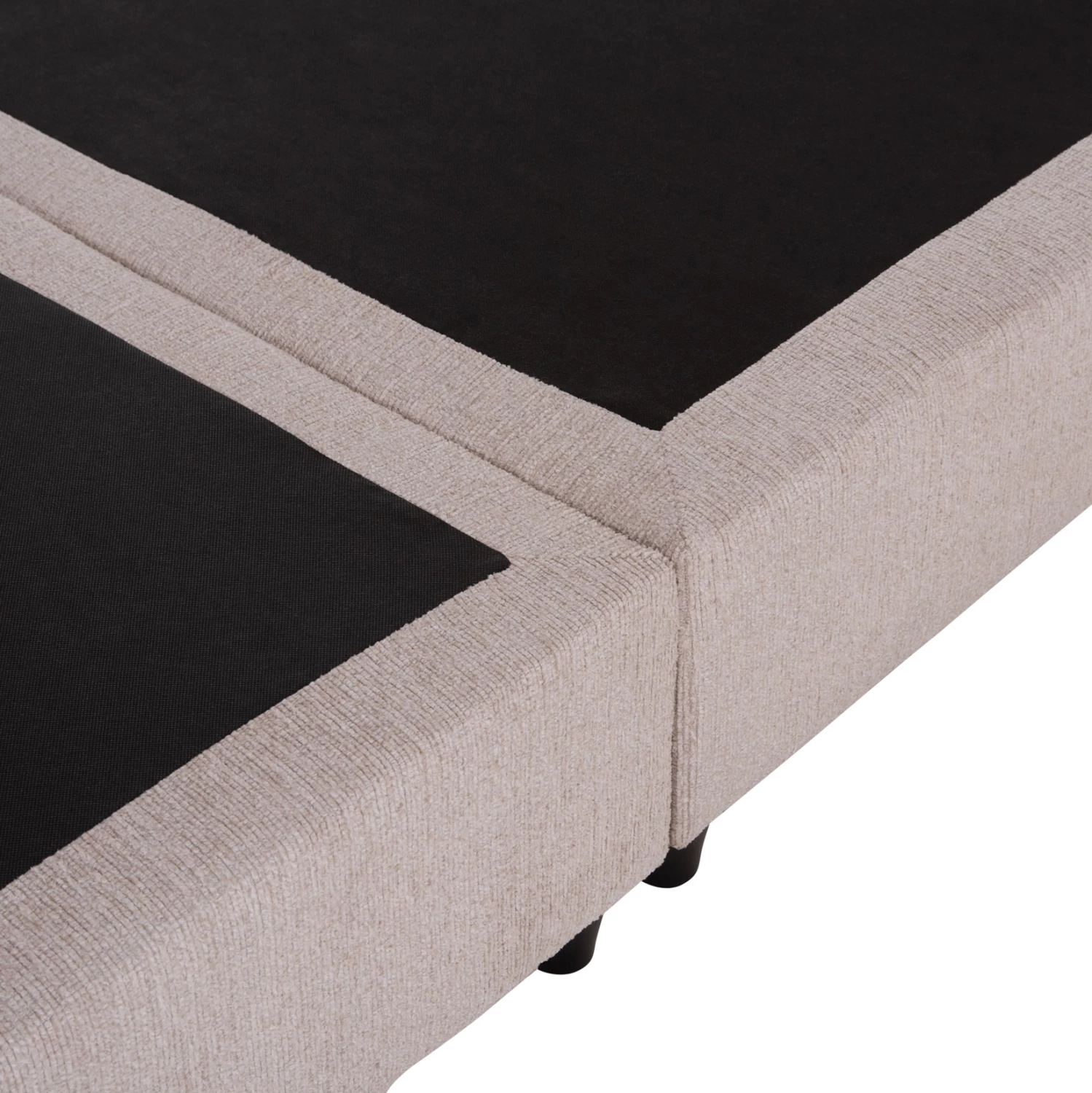 Krevat dopio MILO, material stof bezhë, për dyshek 160x200cm