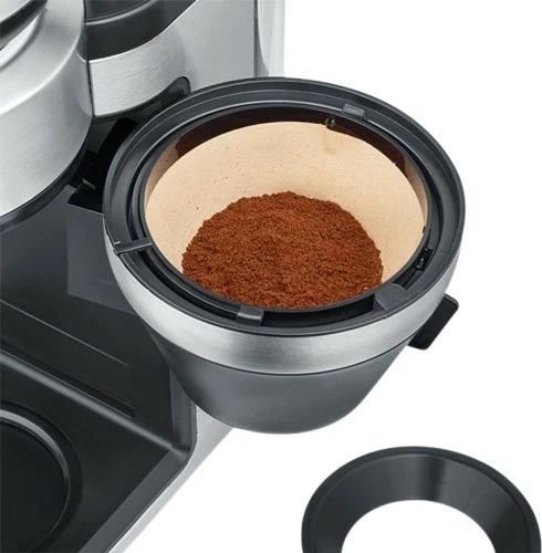 Aparat kafeje Severin KA 4853 FILKA inox, mulli çeliku, ekran LED, 2L, e zezë mat