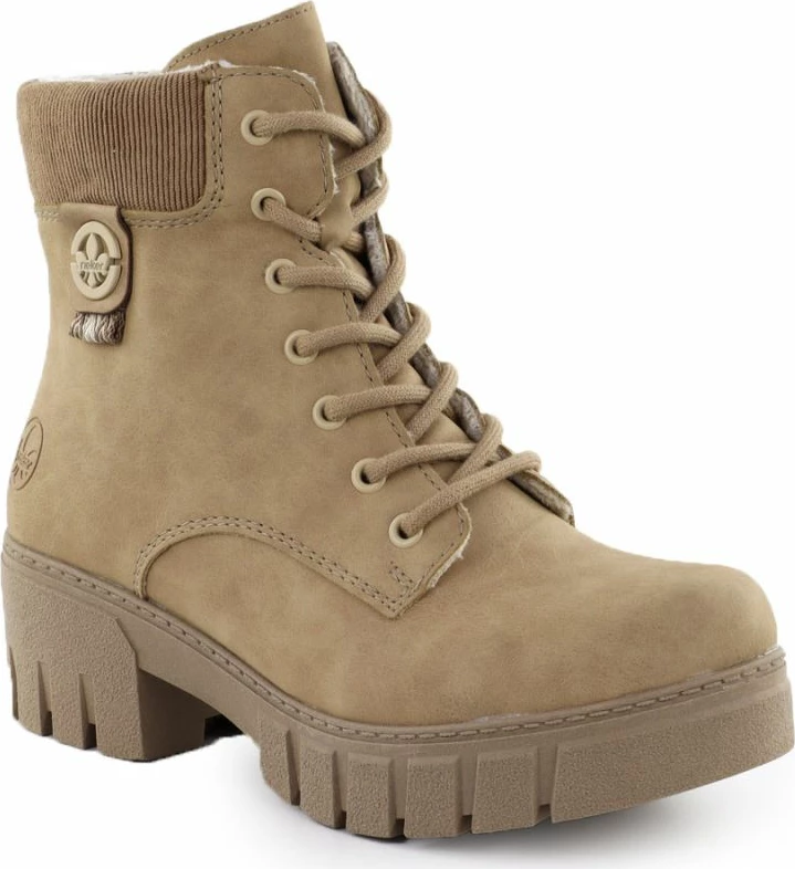 Çizme të shkurta për femra Rieker, bezhë