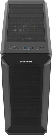 Kasë Natec Genesis Irid 505F, Midi Tower, ATX/Micro ATX/Mini ITX, 5 ventilatorë, Dritare xhami, E zezë