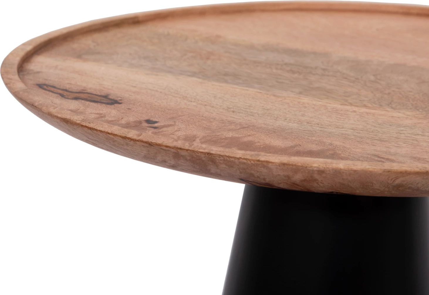 Tavolina kafeje 2 copë RIFF FH9997, dru mango, baza hekuri, Φ60 & Φ40 cm.