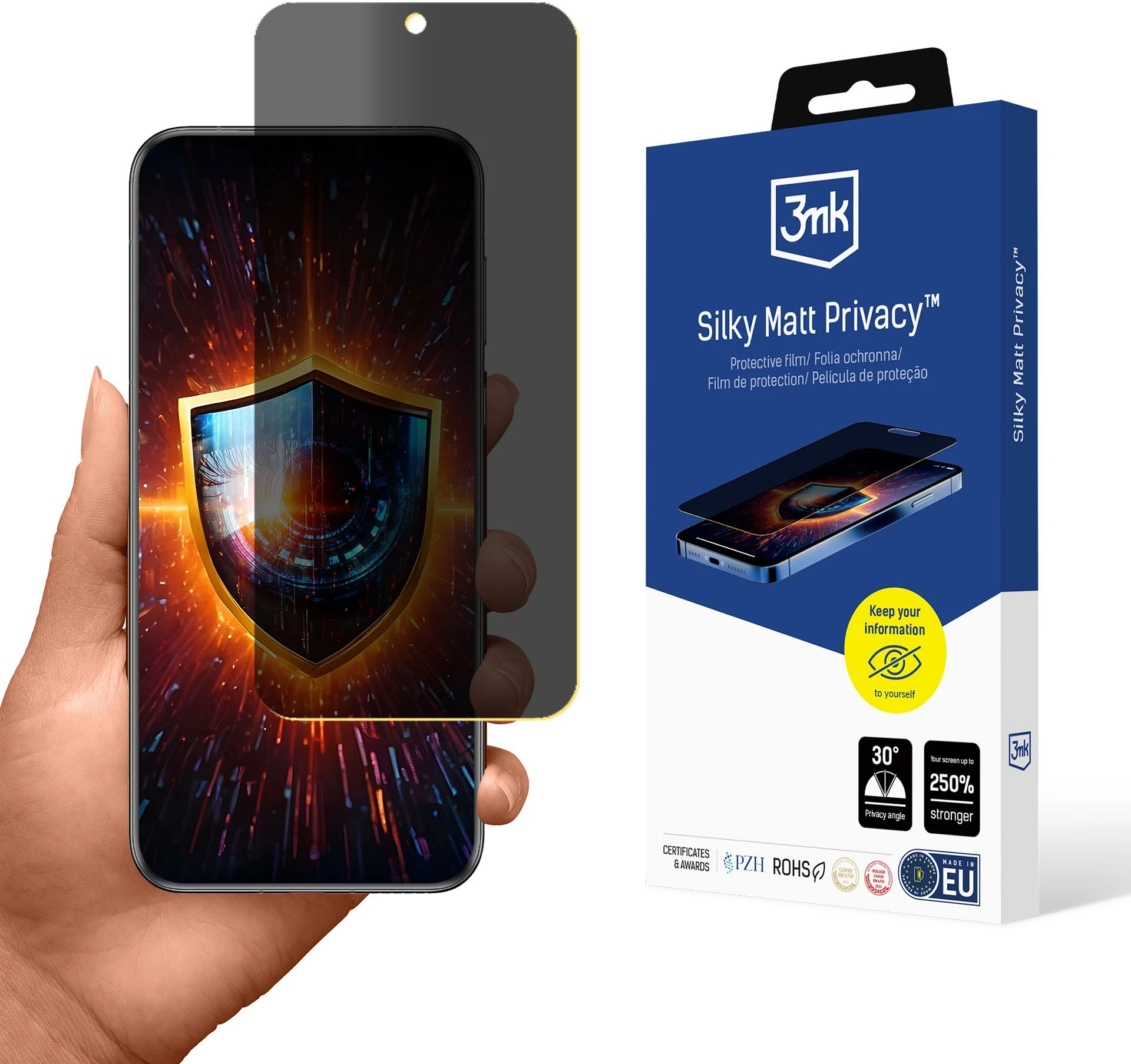 Mbështjellës privatësie 3mk Silky Matt Privacy për Huawei Pura 70 Pro+, mat