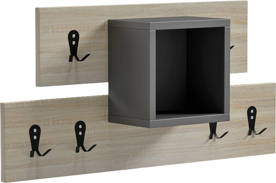 Varëse për hyrje me raft SLOT FH18077.02 melaminë, ngjyrë sonama-gri, 69x12x32 cm