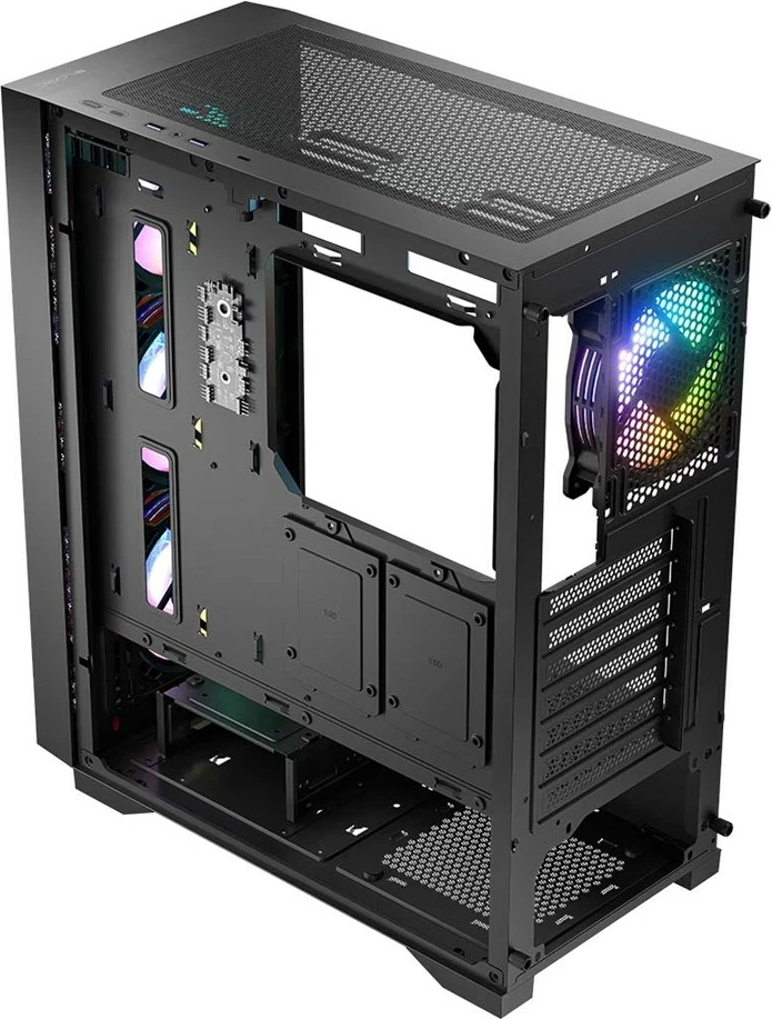 Kasë LOGIC DART PRO ARGB MIDI USB-C, PC, E zezë