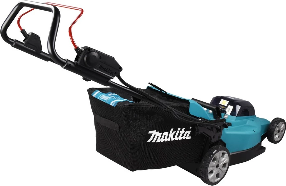Kositës bari Makita DLM480Z, me bateri 18V 6Ah, 48cm, ngjyrë e zezë/turkuaz