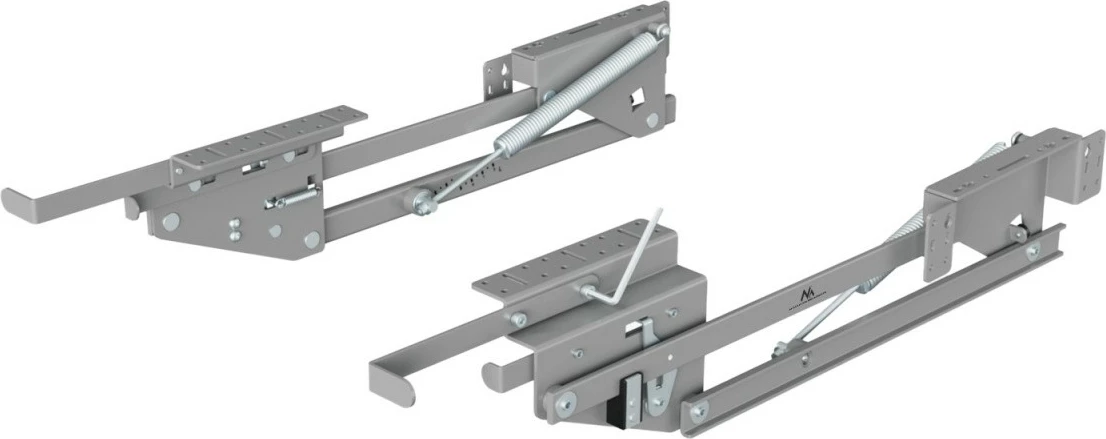 Mekanizëm ngritës për dollap kuzhine Maclean MC-497, metal, kapacitet 5-20 kg, argjendtë