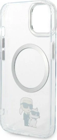 Mbështjellës Karl Lagerfeld KLHMP14MHNKCIT për iPhone 14 Plus 6.7", transparent, me MagSafe