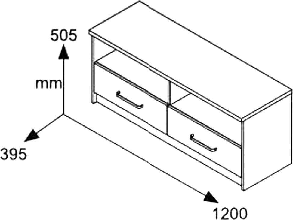 Mbajtëse TV Olympus, ngjyrë castillo-toro, 120x39,5x50